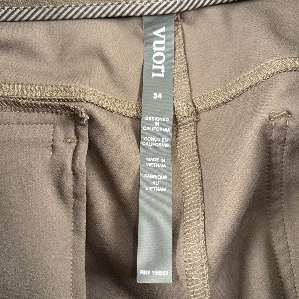 Vuori Meta Pant Mens 34 Brown V4024 Technical Stretch 5-Pocket Chino